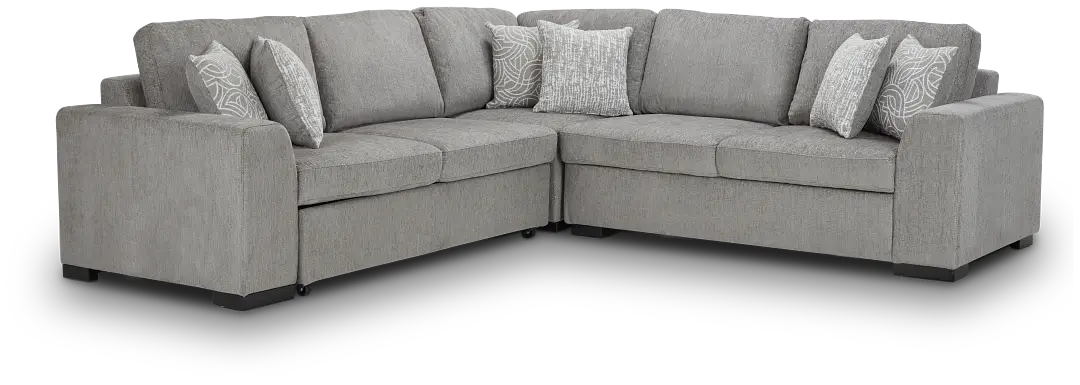 Blakely Gray Fabric Medium 2-arm Left Facing Sleeper Sectional Blakely Gray Fabric Medium 2-arm Left Facing Sleeper Sectional