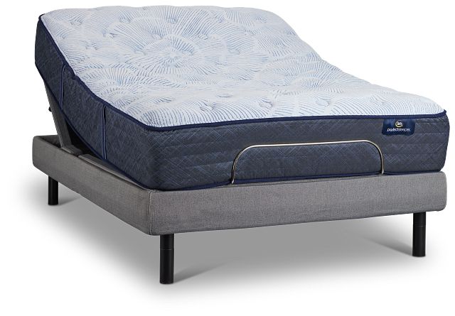 Serta Perfect Sleeper Blue Lagoon Nights Plush Motion Perfect 4 Adjustable Base Set