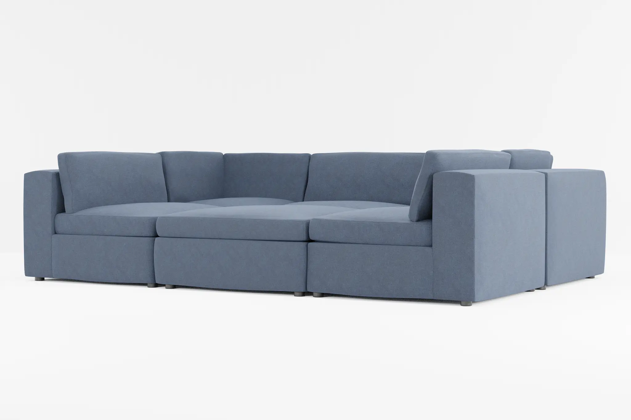 Destin Maguire Blue Fabric 6-piece Pit Sectional Destin Maguire Blue Fabric 6-piece Pit Sectional