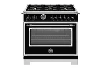 Bertazzoni 366 Series Black 36" Dual Fuel Range