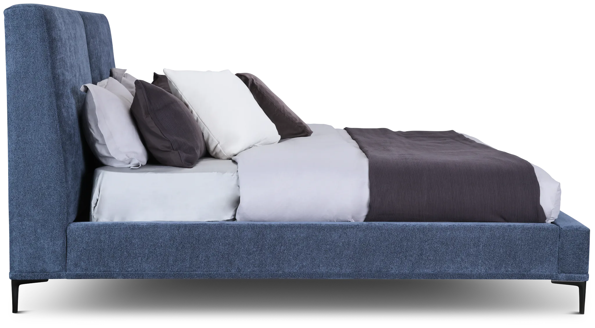 Emit Dark Blue Uph Panel Bed