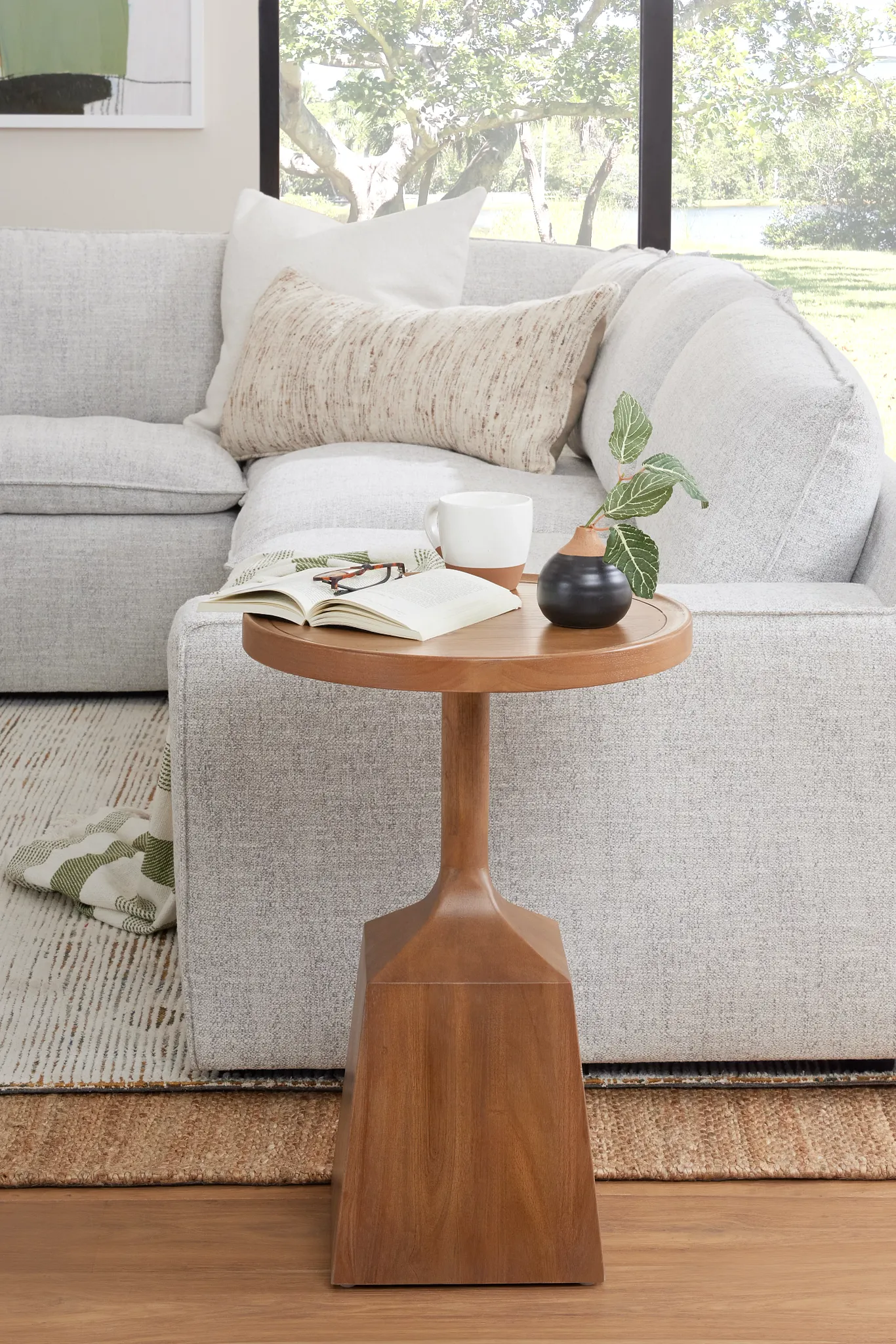 Provo Mid Tone Round Pedestal Table