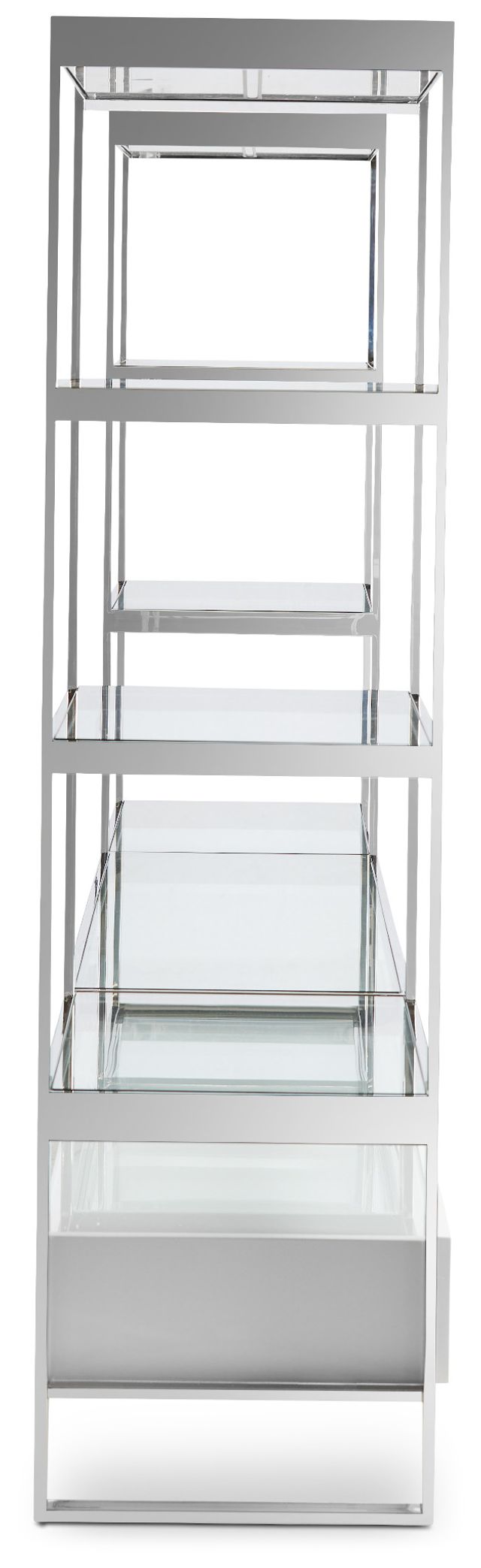 Miami White Glass Entertainment Wall