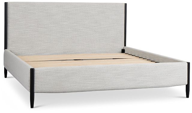 Stockton Black Uph Panel Bed