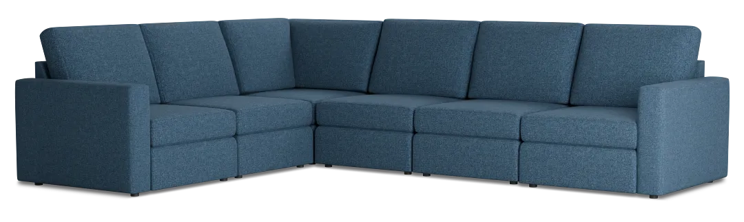 Citymod Blue Fabric Medium Two-arm Sectional