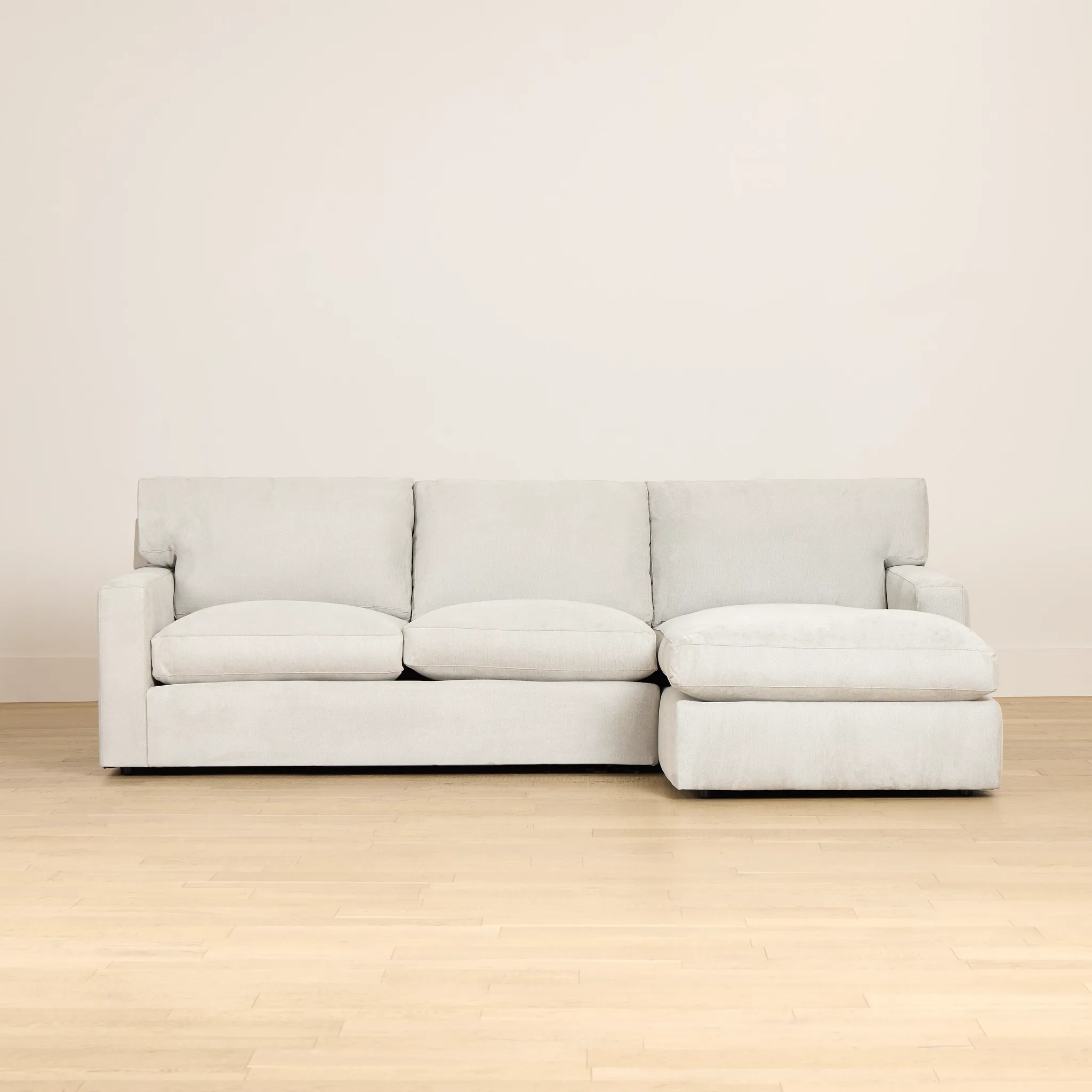 Hudson Gray Fabric Right Chaise Sectional