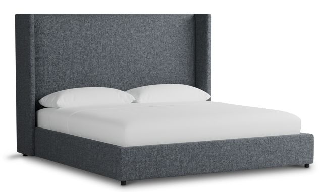 Captiva Elavation Gray 60" Upholstered Shelter Bed
