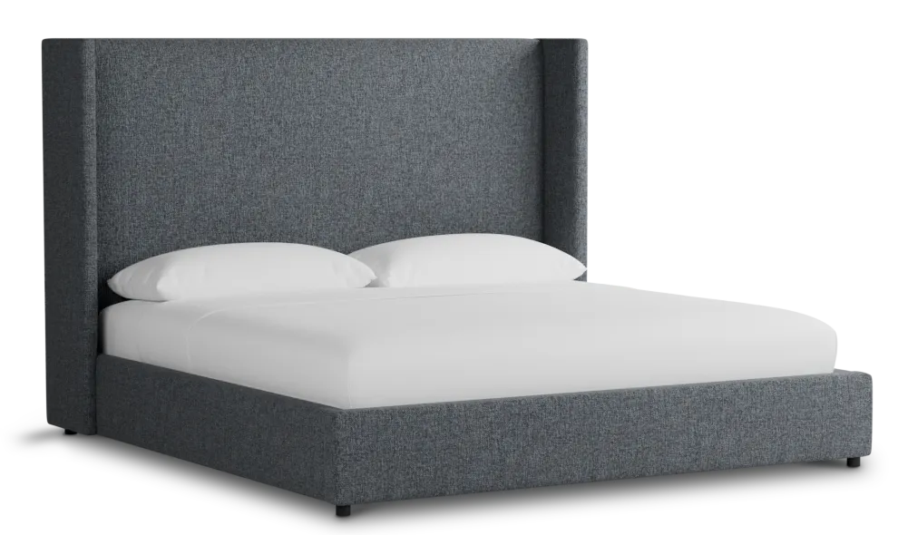 Captiva Elavation Gray 60" Upholstered Shelter Bed