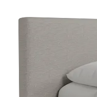 Grayton Maguire Pewter 44" Upholstered Platform Bed