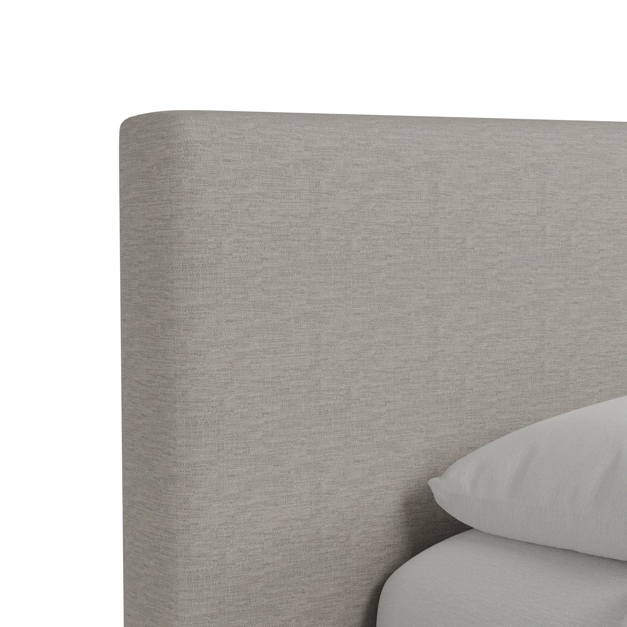 Grayton Maguire Pewter 44" Upholstered Platform Bed