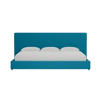 Grayton Joya Teal 54" Upholstered Platform Bed