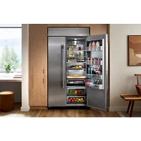 Kitchenaid 742 Series Stainless Steel 42" Built In Side By Side Refrigerator