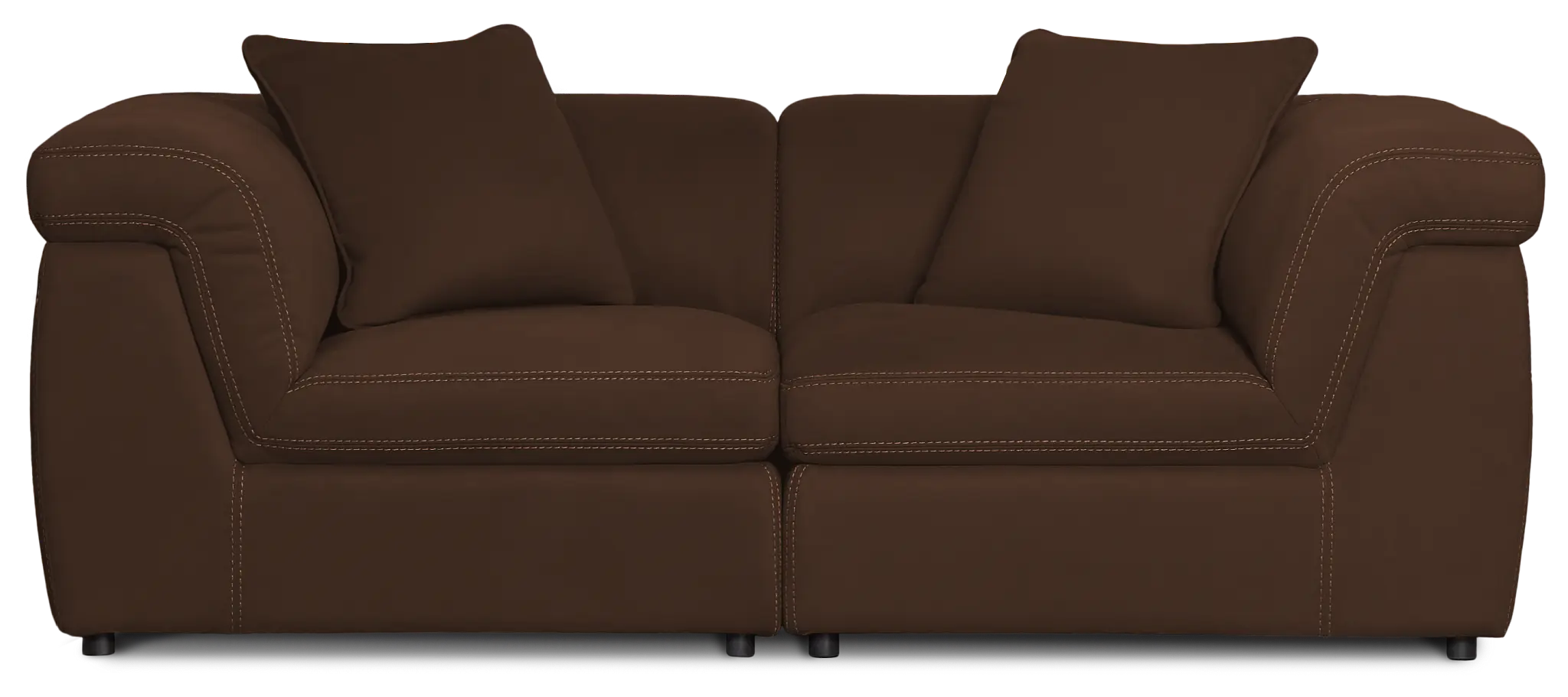 Aria Dark Brown Micro Immersive 2-piece Modular Sofa Aria Dark Brown Micro Immersive 2-piece Modular Sofa