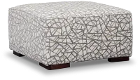 Webinar Gray Fabric Cocktail Ottoman