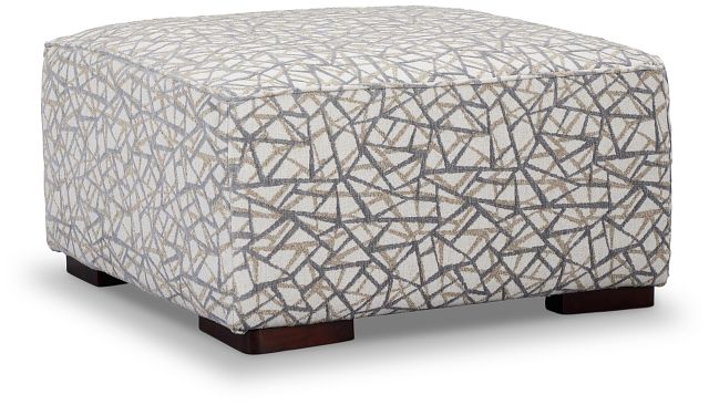 Webinar Gray Fabric Cocktail Ottoman