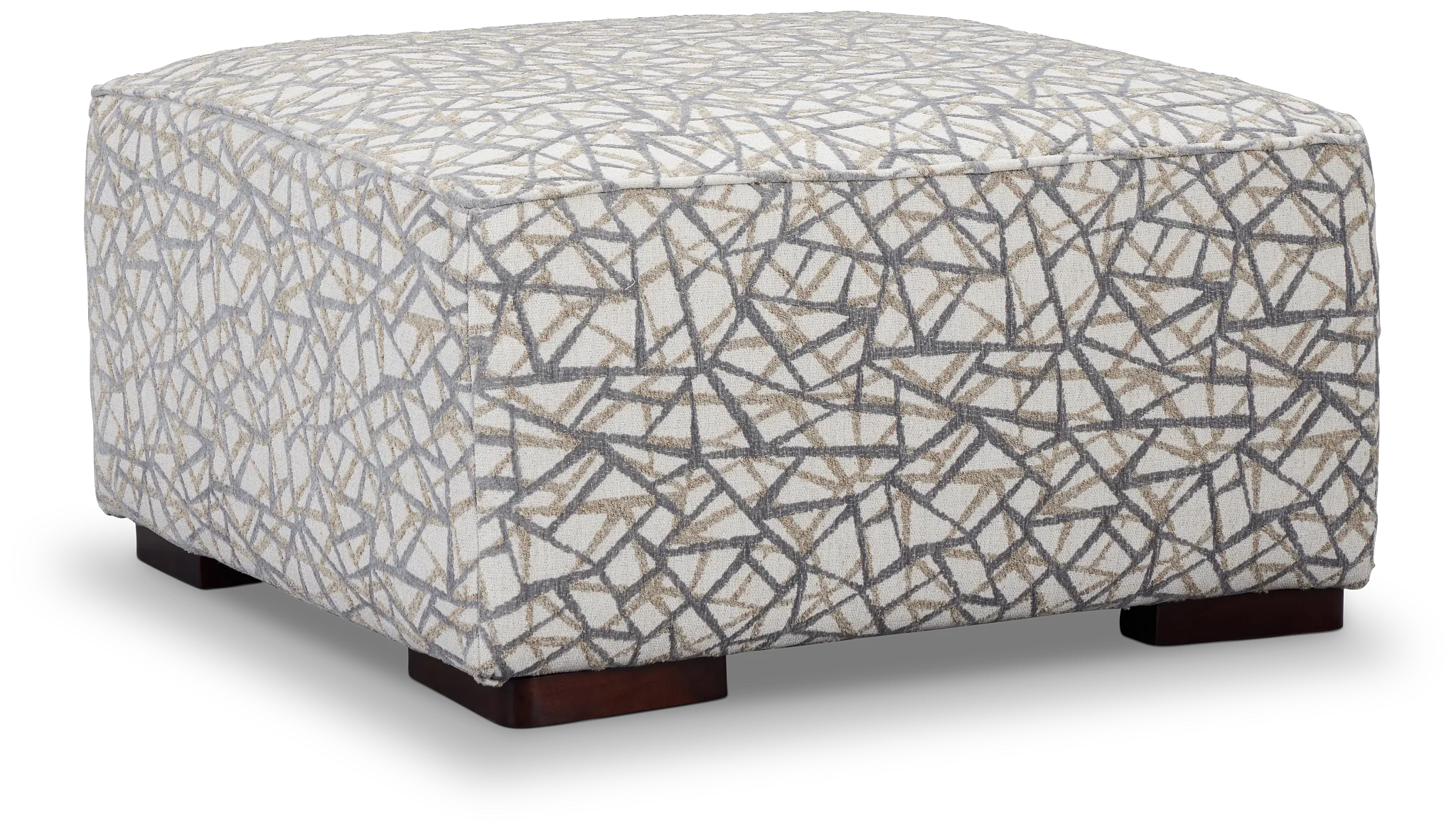 Webinar Gray Fabric Cocktail Ottoman