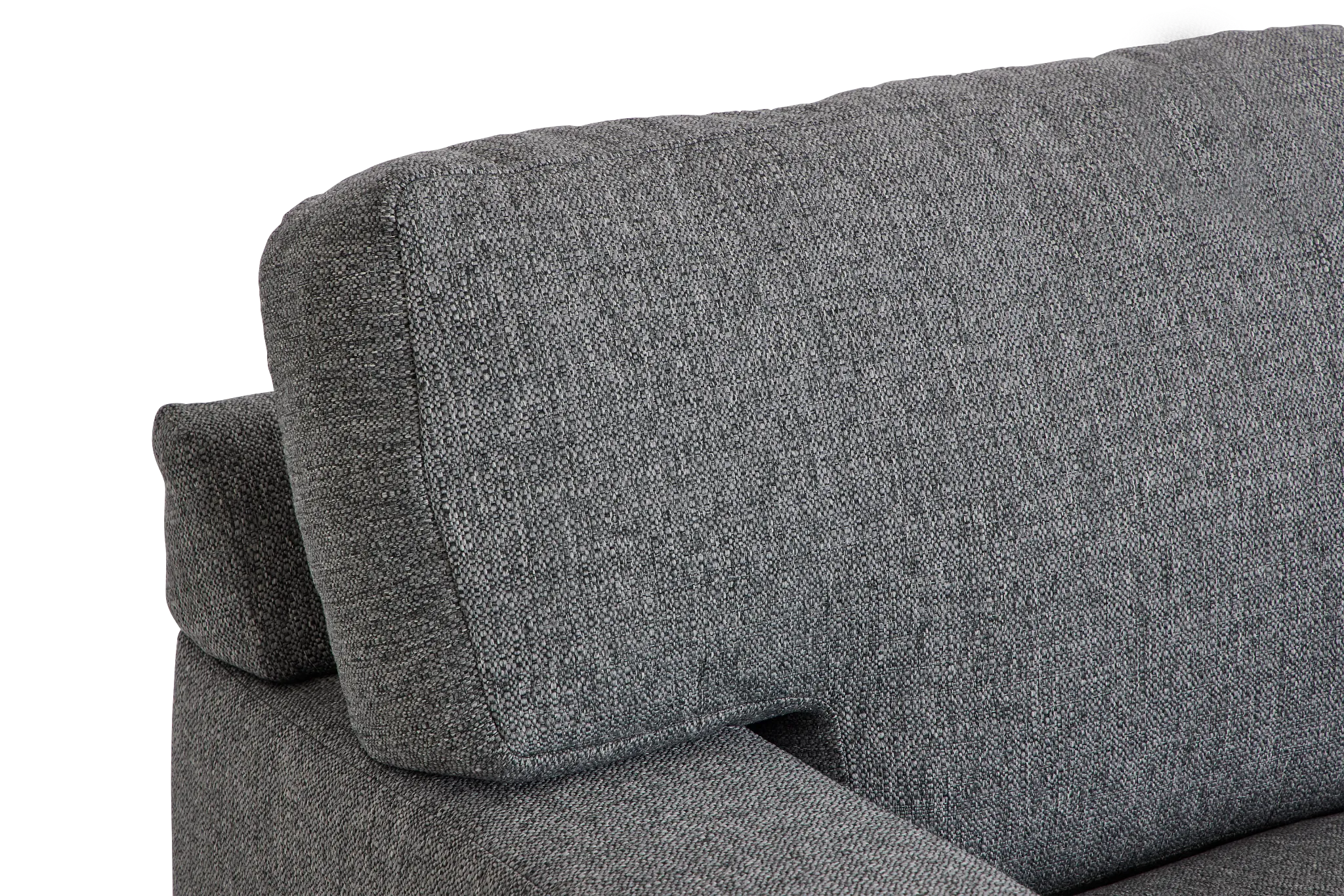 Veronica Dark Gray Down Right Bumper Sectional