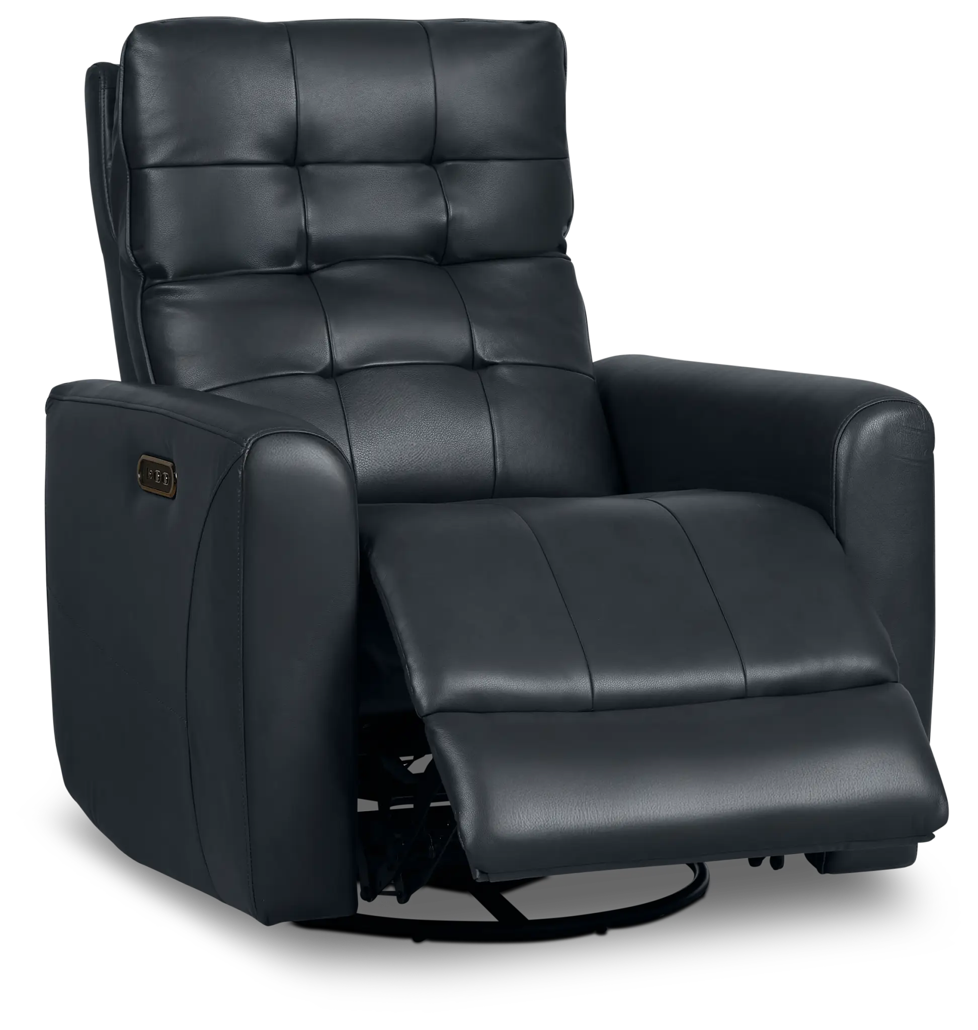 Izzy Dark Blue Lthr/vinyl Power Swivel Glider Recliner Izzy Dark Blue Lthr/vinyl Power Swivel Glider Recliner
