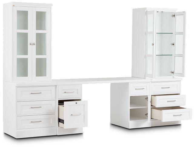 Newport White Drawer Wall Desk