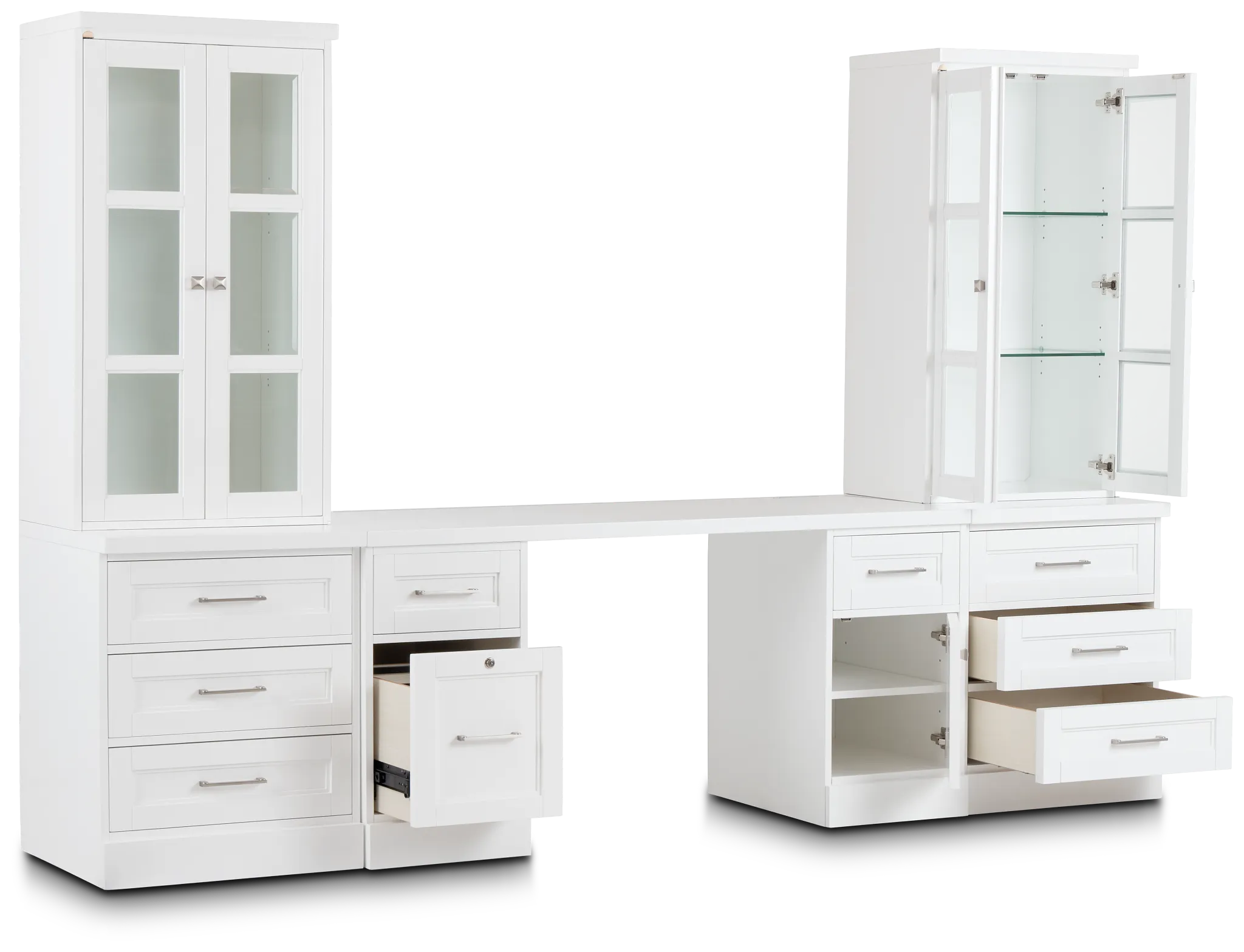 Newport White Drawer Wall Desk