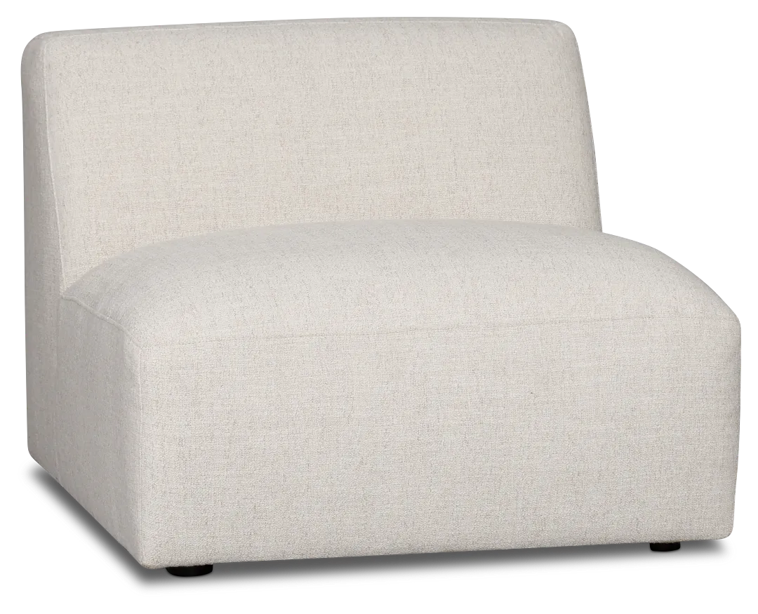 Baylor Light Beige Fabric Armless Chair