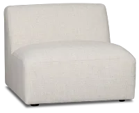 Baylor Light Beige Fabric Armless Chair