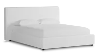 Grayton Revenue White 44" Upholstered Platform Bed