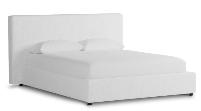 Grayton Revenue White 44" Upholstered Platform Bed