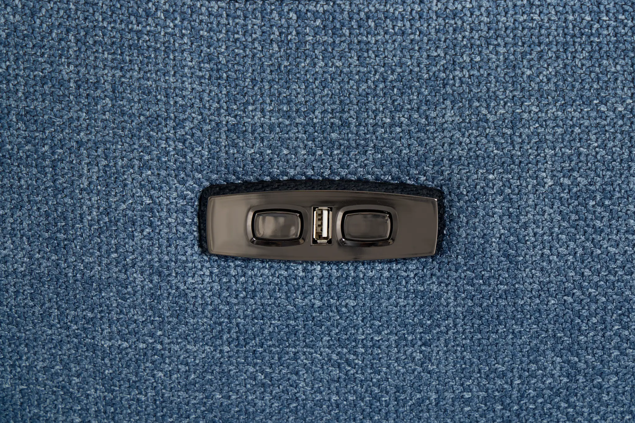 Keaton Blue Fabric Power Reclining Loveseat W/ Power Headrest Keaton Blue Fabric Power Reclining Loveseat W/ Power Headrest