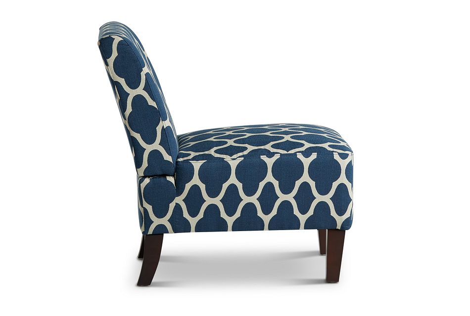 Comet Dark Blue Fabric Accent Chair