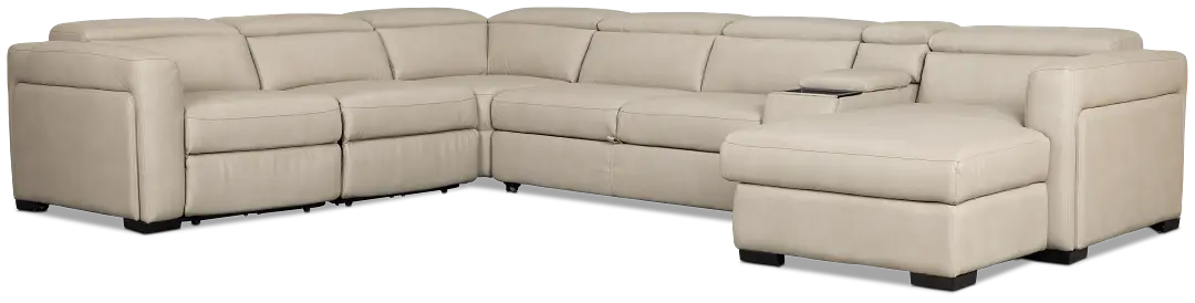 Melody Light Gray Storage Medium Right Dual Power Chaise Sleeper Sectional Melody Light Gray Storage Medium Right Dual Power Chaise Sleeper Sectional