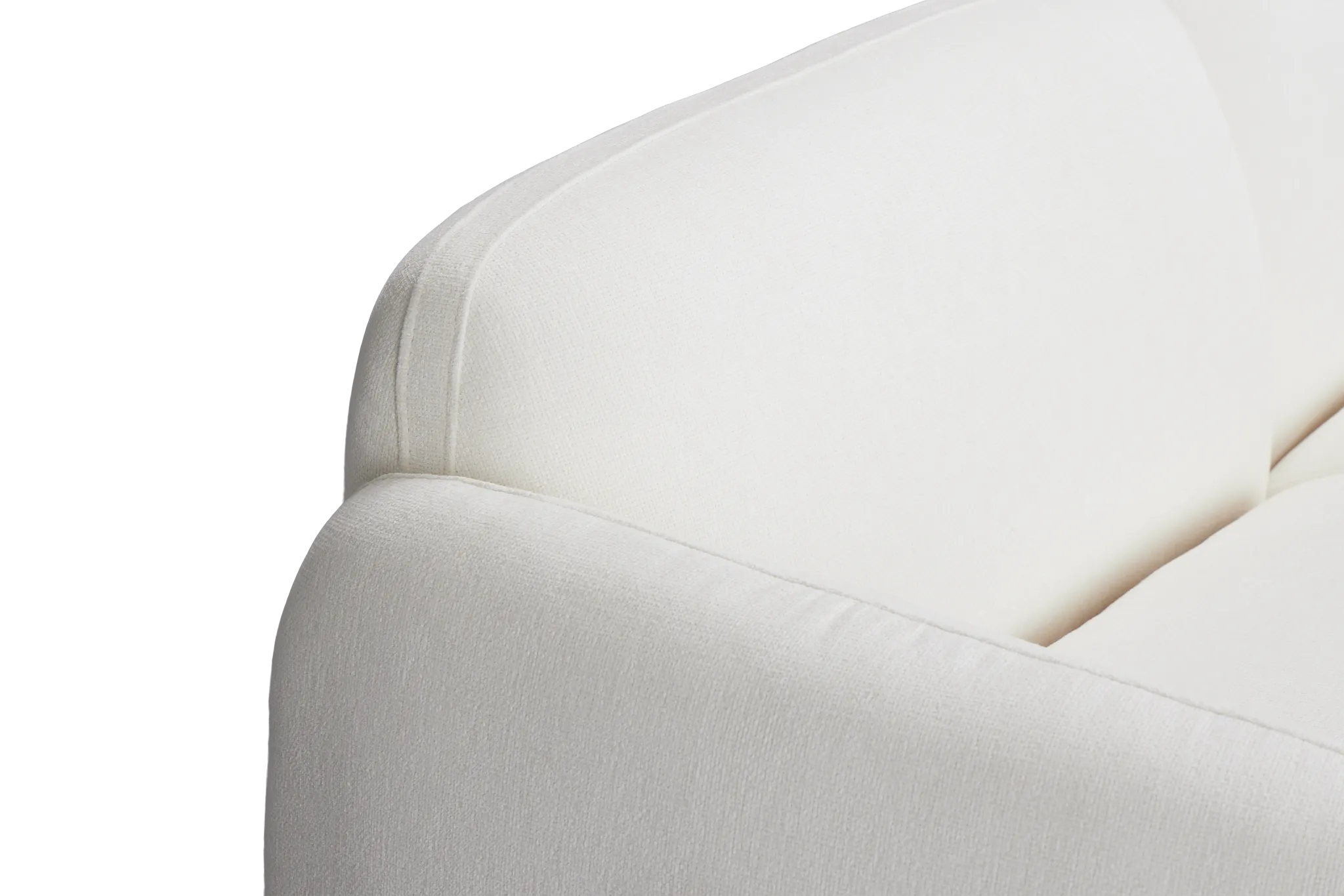 Halsey White Fabric Medium Two-arm Sectional