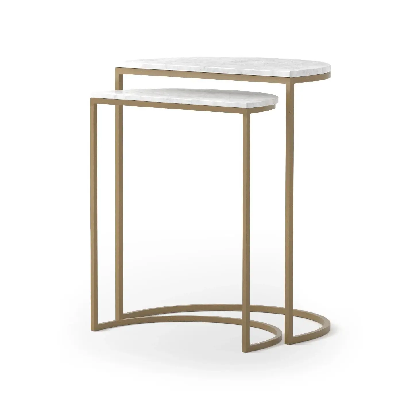 Four Hands Sani White Marble Nesting Tables Four Hands Sani White Marble Nesting Tables
