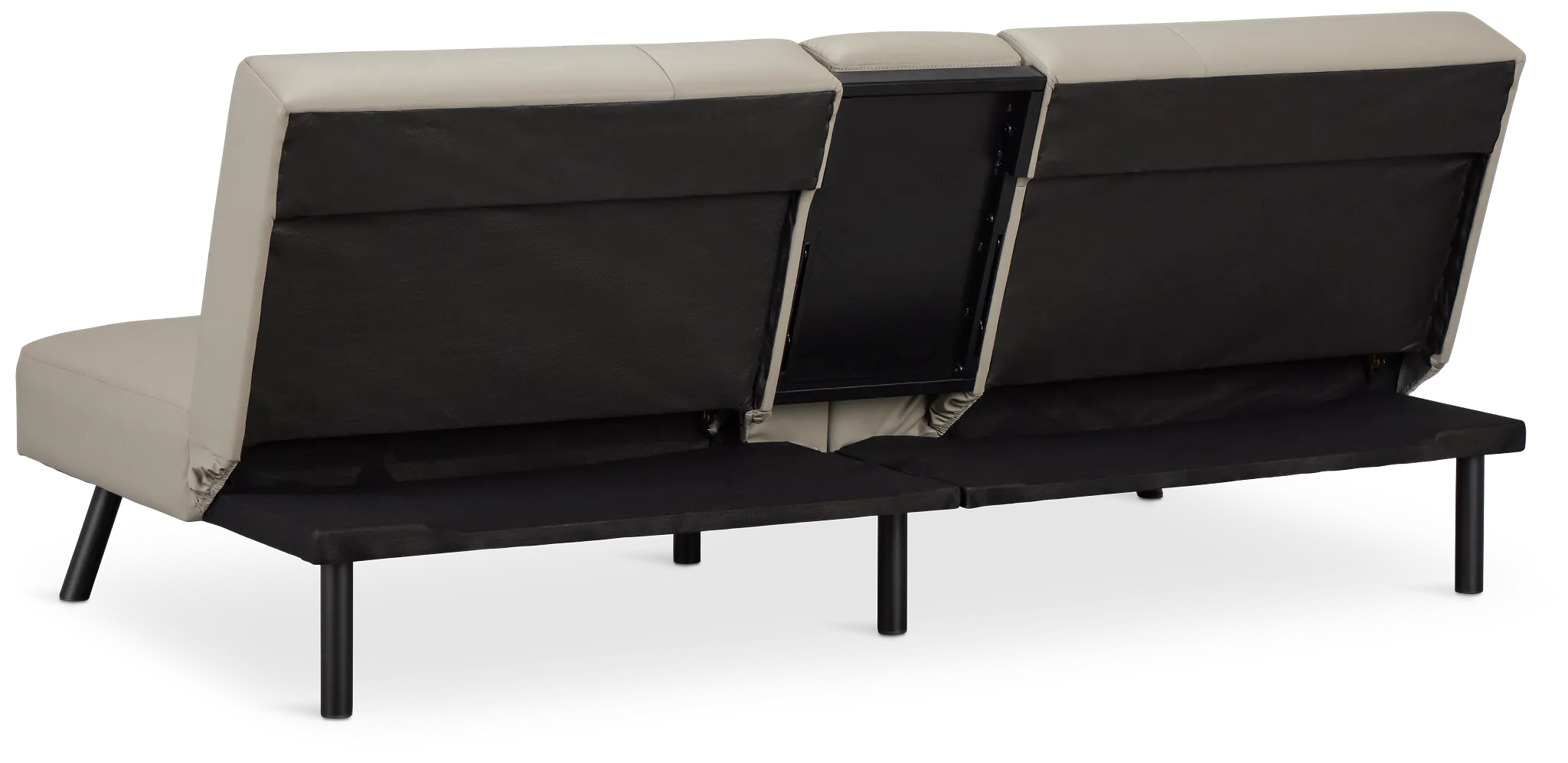 Andes Light Gray Micro Sofa Futon