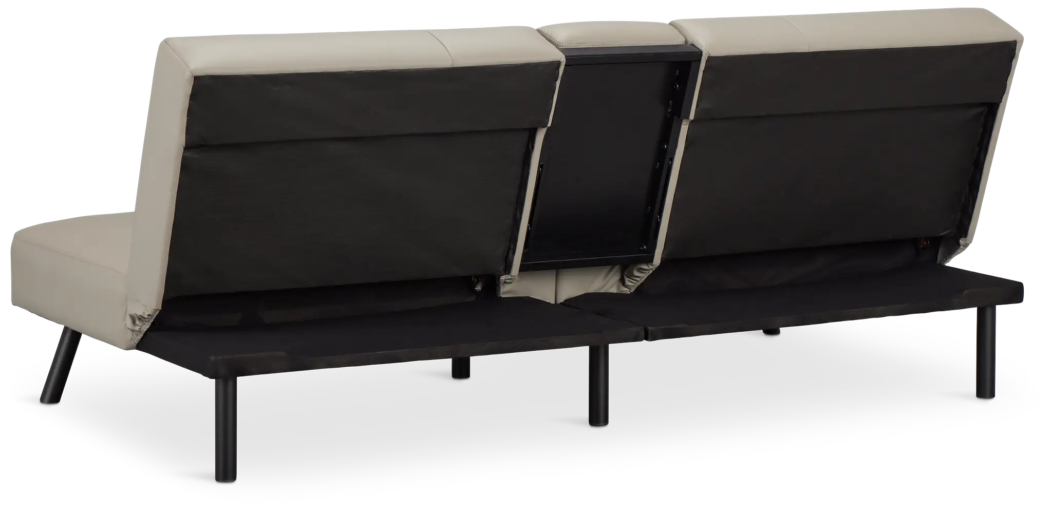Andes Light Gray Micro Sofa Futon Andes Light Gray Micro Sofa Futon