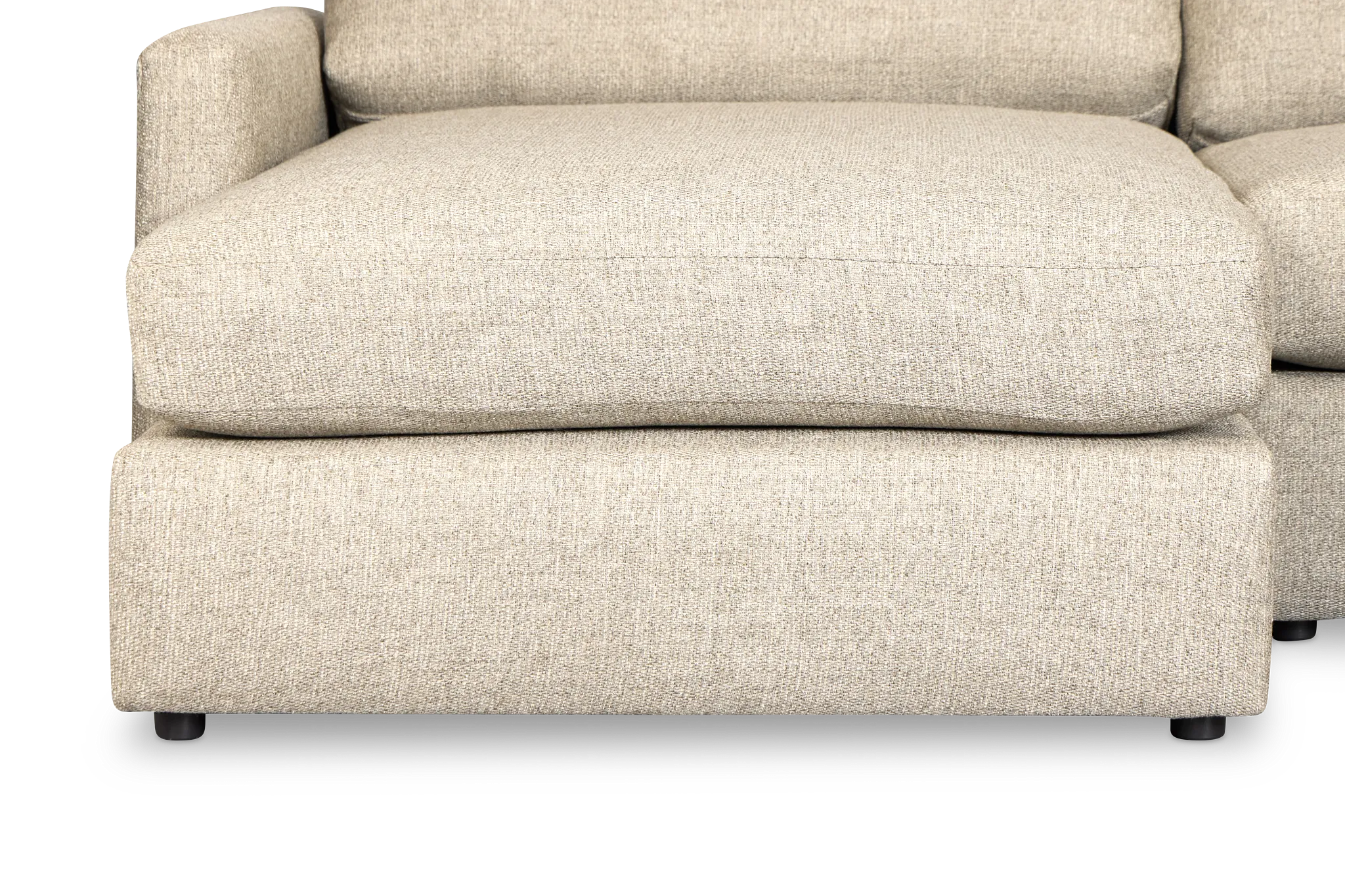Maxwell Dark Gray Fabric Large Left Chaise Sectional