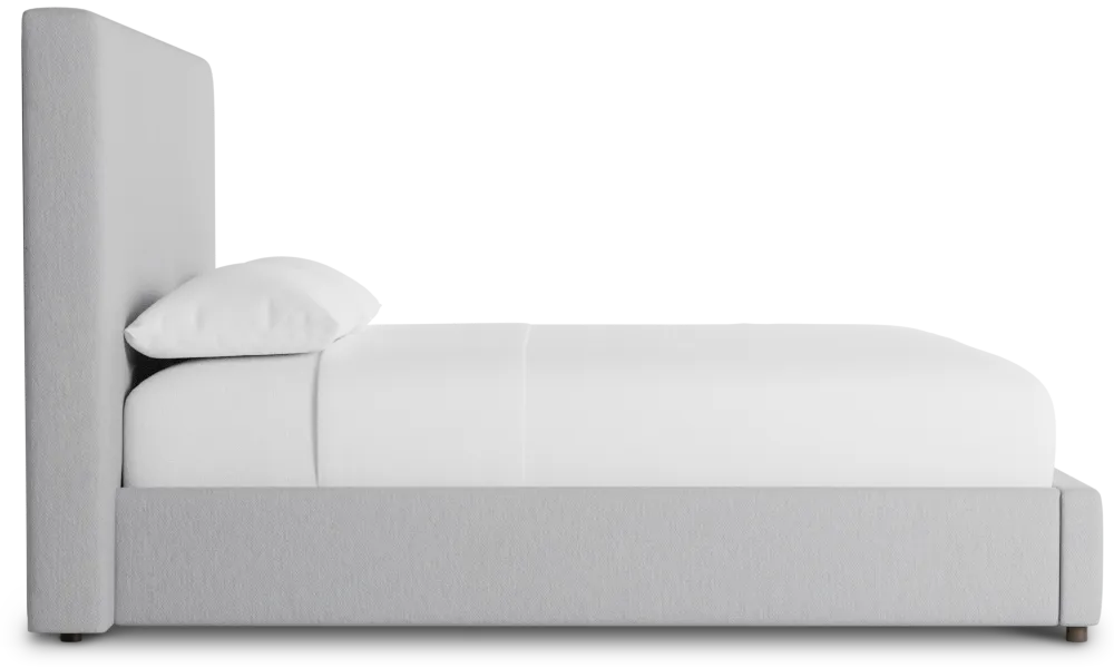 Grayton Delray Light Gray 54" Upholstered Platform Bed