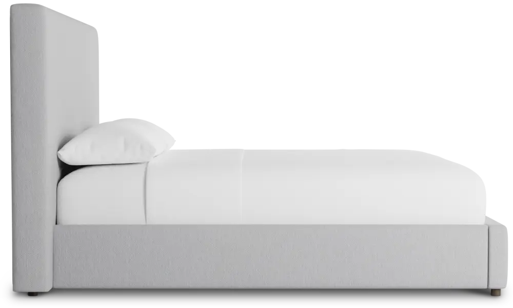 Grayton Delray Light Gray 54" Upholstered Platform Bed Grayton Delray Light Gray 54" Upholstered Platform Bed