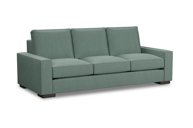Edgewater Delray Light Green 96" Sofa W/ 3 Cushions (1)