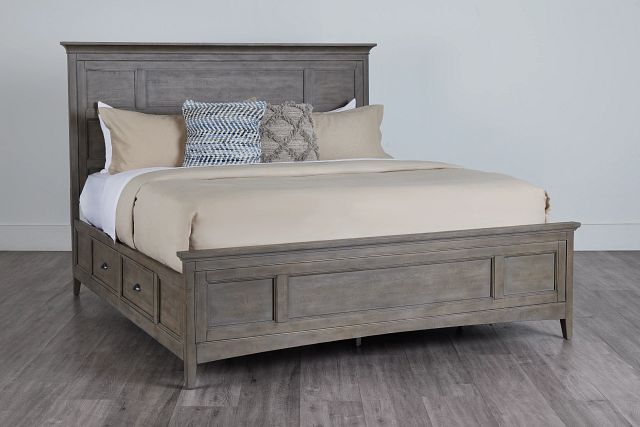 Heron Cove Light Tone Panel Storage Bed