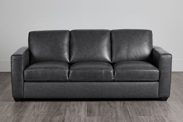 Lane Dark Gray Lthr/vinyl Sofa