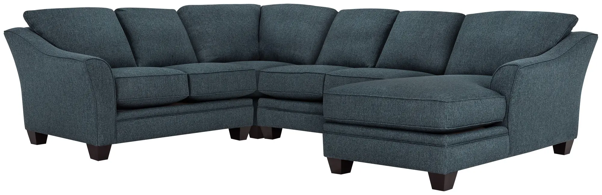 Avery Dark Blue Fabric Medium Right Chaise Sectional Avery Dark Blue Fabric Medium Right Chaise Sectional