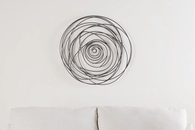 Coil Silver Large Wall Art