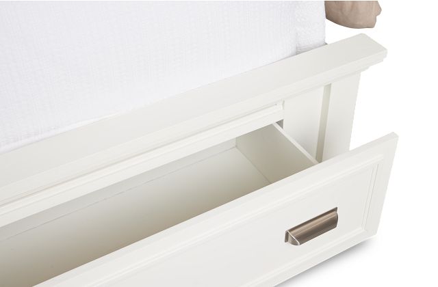 Cape Cod Ivory Panel Storage Bed