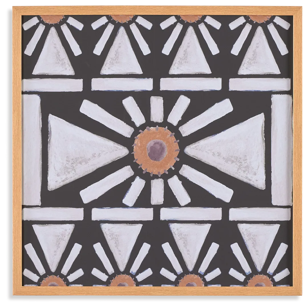 Checka Dark Green Framed Wall Art