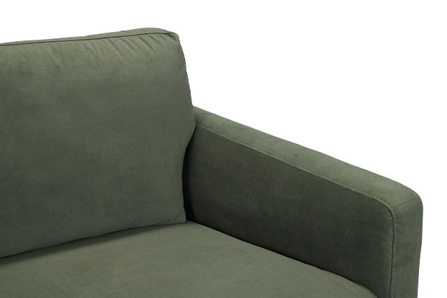 Nala Green Velvet Left Chaise Sectional