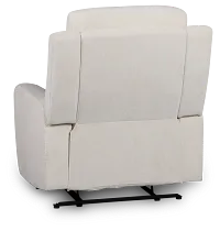 Dean White Fabric Recliner