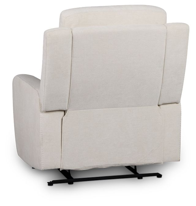 Dean White Fabric Recliner