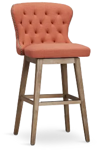 Seaside Light Pink Fabric 30" Swivel Barstool