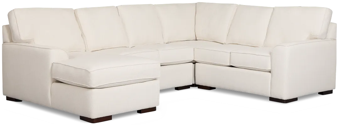 Sinclair Light Beige Fabric Medium Left Chaise Sectional